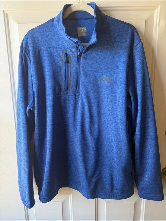 Callaway Other - Callaway Heather Royal Blue Quarter-Zip Pullover
